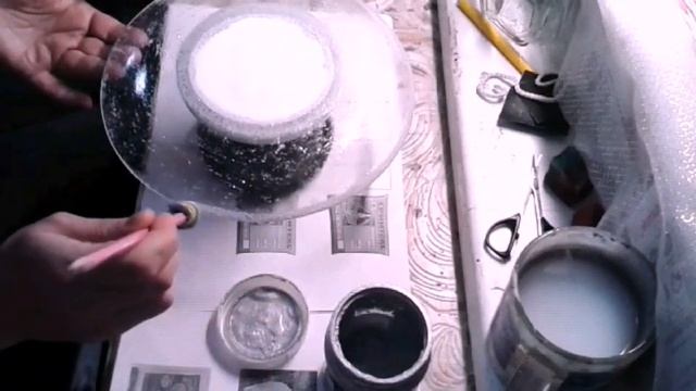 Новогодний декупаж тарелки. Обратный декупаж. Diy. смотреть онлайн