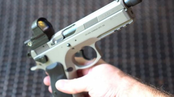 CZ75 SP 01 Tactical with DeltaPoint Pro Red Dot Sight (in 4k)