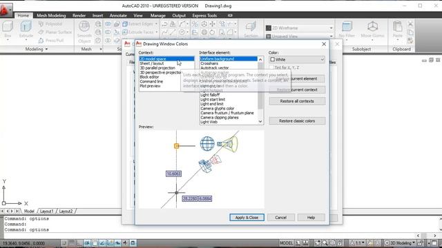 change the background layout colour in autocad 2010 .mp4 смотреть онлайн
