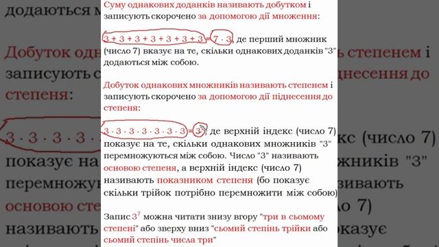 Математика 5 клас поняття степеня натурального числа Квадрат та куб числа смотреть онлайн