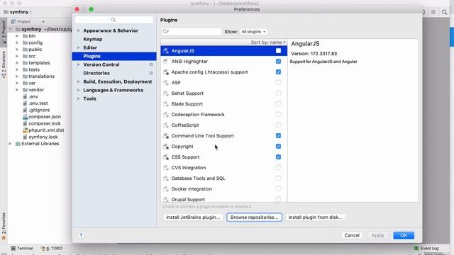 Установка плагина Symfony для PhpStorm смотреть онлайн