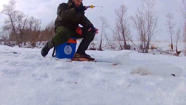 ЗИМНЯЯ РЫБАЛКА НА МАЛОЙ РЕКЕ ОМСК 2019 смотреть онлайн