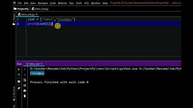 Py#8 Python Scripting - Introduction to Data Structure: LIST [] - Tamil Cloudguy - In Tamil смотреть онлайн