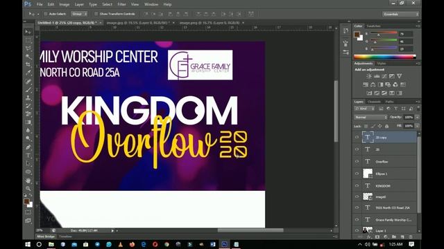 How To Make a CHURCH FLYER with Pictures | Landscape Format | Photoshop Tutorials смотреть онлайн