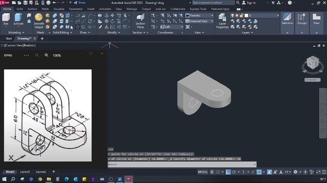 Modelado en 3D con AutoCAD 2023: Ejercicio #9 смотреть онлайн