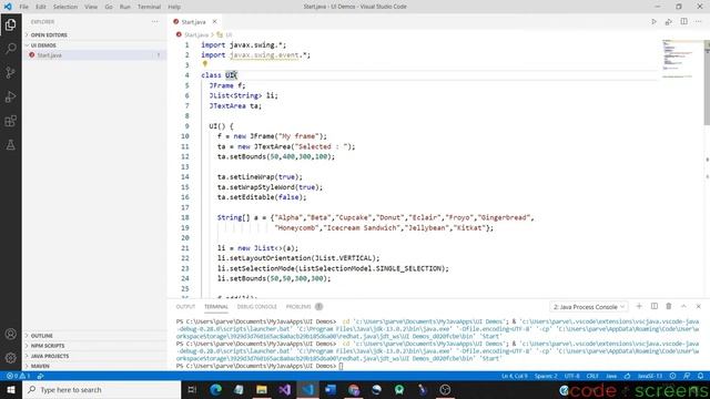 Adding a List Selection Listener to a List | Java Swing | Tamil | Code Screens смотреть онлайн