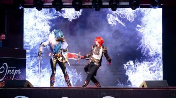 Kaeya Alberich, Diluc Ragnvindr - Genshin Impact (Групповое косплей-дефиле) - NGF 2022