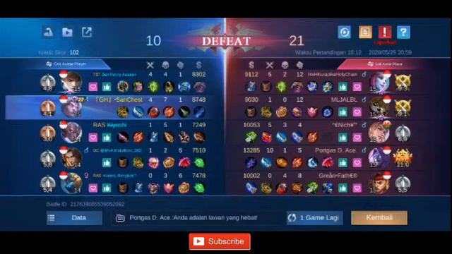 🔴[LIVE] Top Global Martis Kalah Solo Rank??