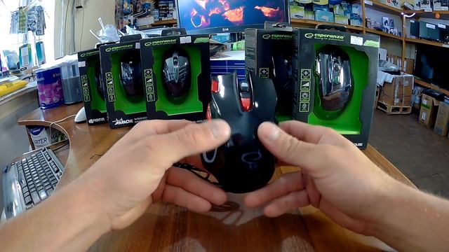 Обзор игровой дешевой мышки Esperanza MX401 Hawk USB BlackRed EGM401KG смотреть онлайн