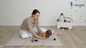 Упражнение для опоры на руках от 3 месяцев