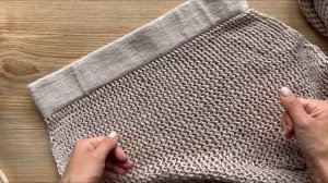 Шик? Подробный мастер-класс трендовый костюм спицами (юбка + топ) узором сетка!