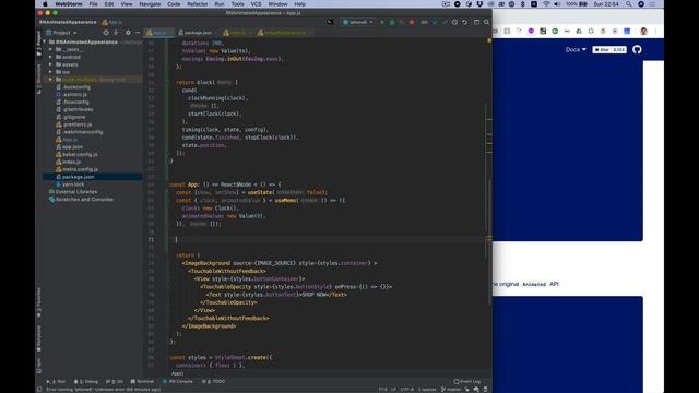 React Native Animated Button appearance with react-native-reanimated смотреть онлайн