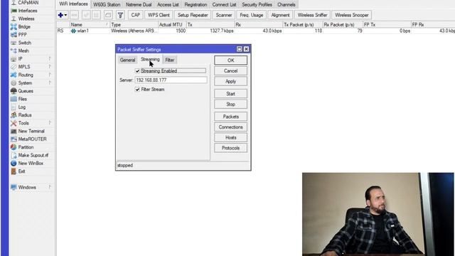 Mikrotik Packet Sniffer/Wireshark