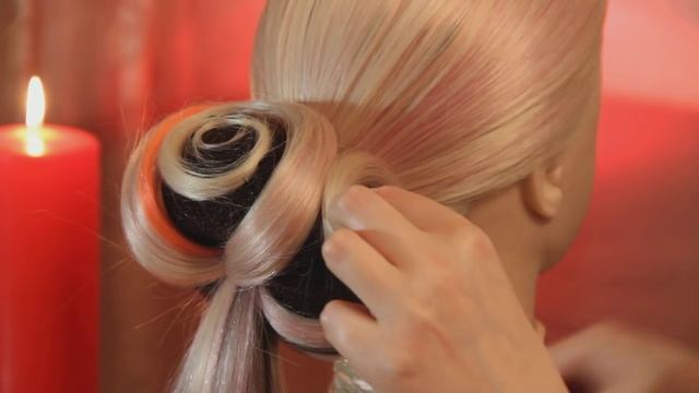 Хвост с круглым валиком | Авторские причёски | Лена Роговая | Hairstyles by REM | Copyright © смотреть онлайн