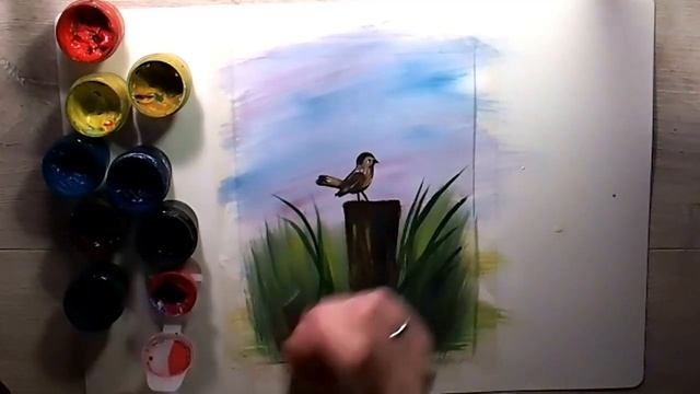Рисуем птичку. Правополушарное рисование. Рисуем легко! смотреть онлайн