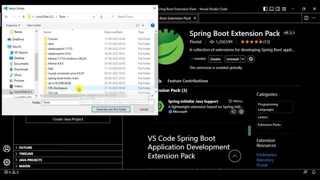 How to Develop SpringBoot Application using Visual Studio Code in 8 Minutes. смотреть онлайн