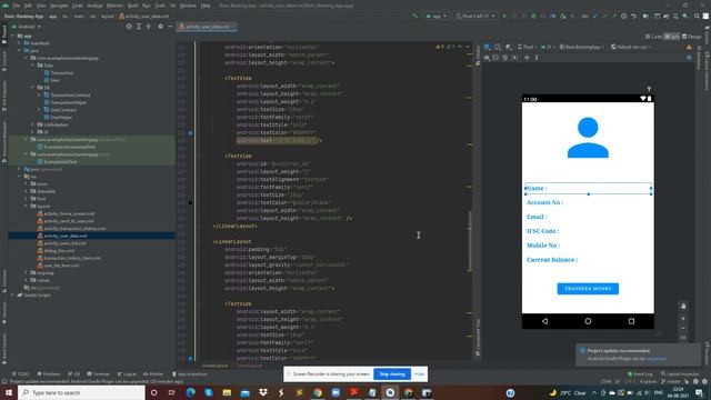 Basic Banking App Using Android Studio || Java || смотреть онлайн