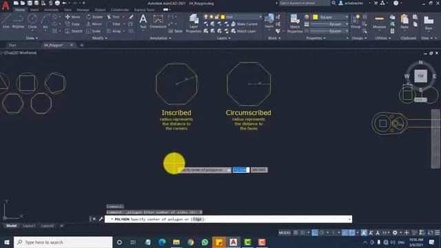 POLYGON Command in AutoCAD | AutoCAD Course | Lecture 12 смотреть онлайн