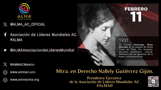 #ALMA® #Mundo #Efemérides 11 de feb de 1931 muere la escritora y bailarina Antonieta Rivas Mercad смотреть онлайн