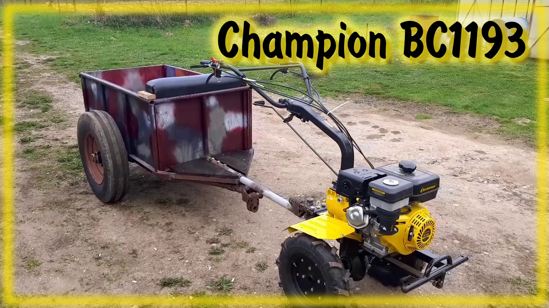 Прицеп и прицепное к Мотоблоку Champion ВC1193 своими руками смотреть онлайн
