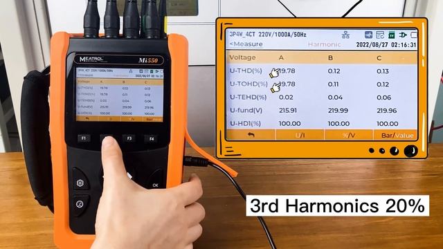 Measurement OF MEATROL Mi550  Handheld Power Quality Analyzer