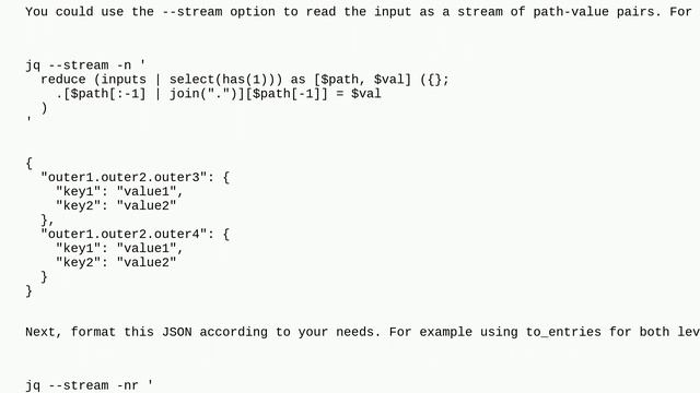 Get all nested keys and values using jq смотреть онлайн