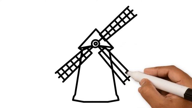 мельница.Как нарисовать мельницу / windmill. How to draw a windmill смотреть онлайн