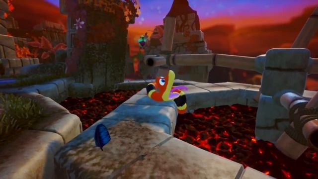 Snake Pass! Level 10 - Toasty Trail Walkthrough All Collectibles/Coins (Nintendo Switch) смотреть онлайн