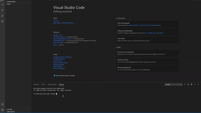React Installation in windows смотреть онлайн