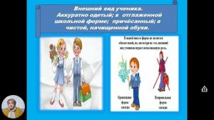Развитие личности, 1-й класс, Внешний вид ученика