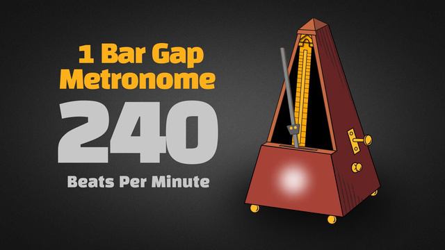 240 BPM / Gap Metronome 1Bar [4/4] смотреть онлайн