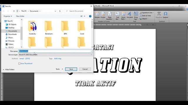 cara mengatasi EQUATION tidak aktiv pada microsof word смотреть онлайн