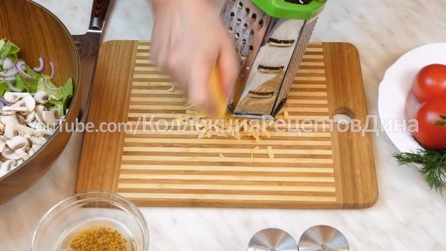 Салат "Сыроежка" без майонеза! Супер-быстрый салат на праздничный стол из сырых овощей! смотреть онлайн