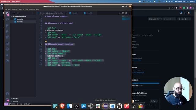 COMO ALTERAR COMMITS EM SEU REPOSITÓRIO DE MODO FÁCIL смотреть онлайн
