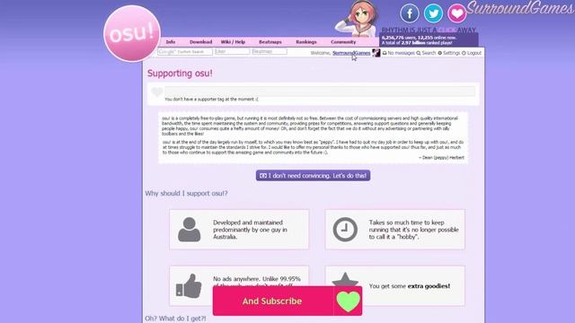 OSU! How To Change Name And Support Osu