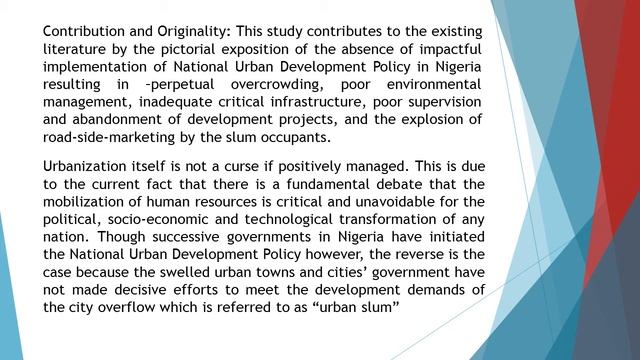 National Urban Development Policy and the Unanswered Development Question of Slum in Nigeria IJPPAR смотреть онлайн