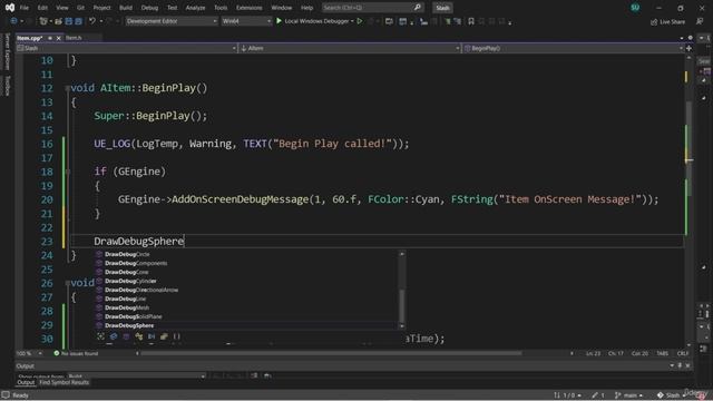 39.1. Drawing Debug Spheres 01 смотреть онлайн