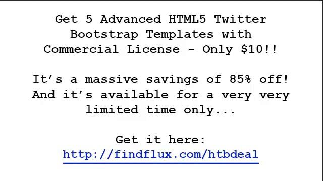 85% off HTML5 Bootstrap Templates Discount Promo Code. Limited Time Offer! смотреть онлайн