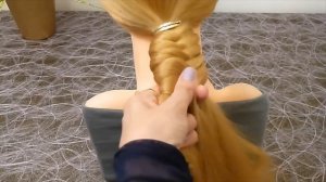 Косичка Рыбий хвост. Причёска для средних, длинных волос.Плетение кос.Причёски для девочек в школу