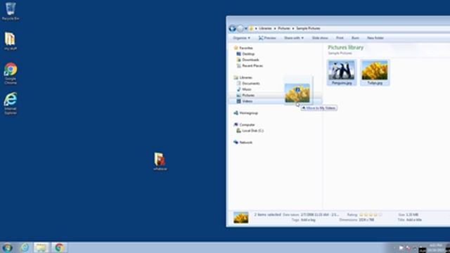Drag and Drop - How to move files from one place to another - Basic Computer lesson смотреть онлайн