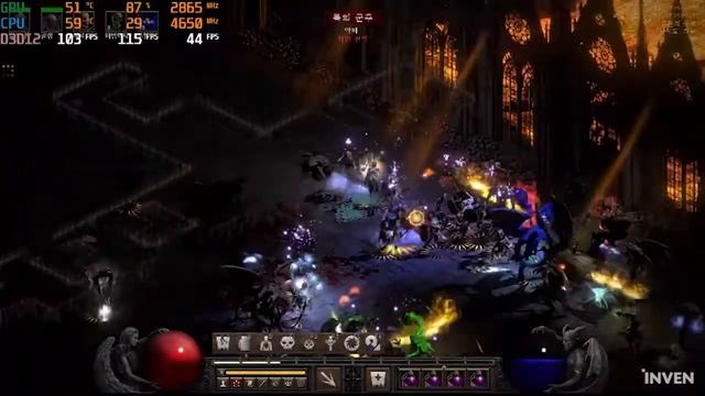 GIGABYTE 라데온 RX 6500 XT Gaming OC D6 4GB DIABLOⅡ 게임테스트 영상 смотреть онлайн