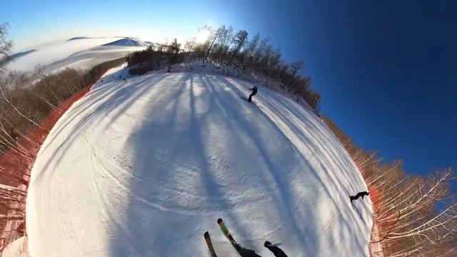 Банное 2021 полный спуск по первой трассе на line chronic 178. GoPro MAX смотреть онлайн