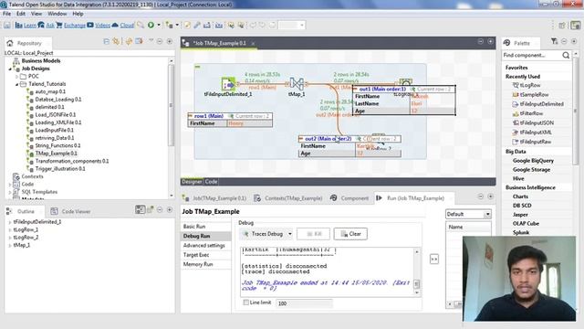40.How to Debug using Traces Debug Method in Talend l Breakpoints l Debug Run l Advanced Tutorials смотреть онлайн