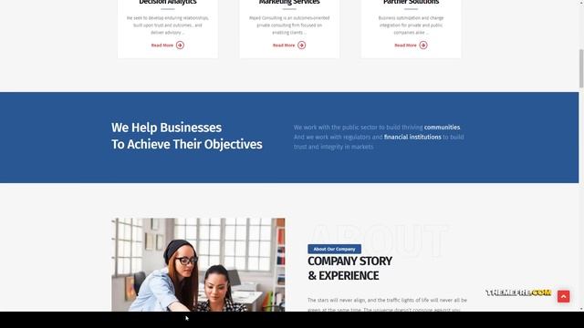 Majed - Business Consulting WordPress Theme optimization blue wordpress theme Easy Create Website смотреть онлайн