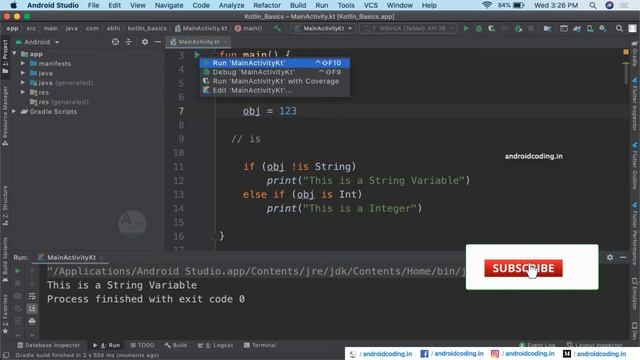 Kotlin : Smart cast tutorial for beginners | Added Subtitles | android coding смотреть онлайн