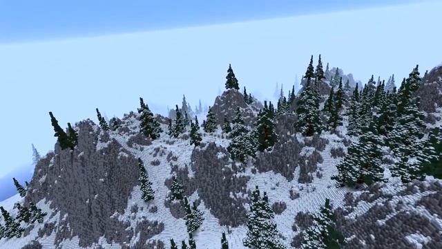 Карта Снежные горы для съемок и игры в майнкрафт смотреть онлайн