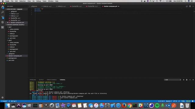 docker-compose example смотреть онлайн