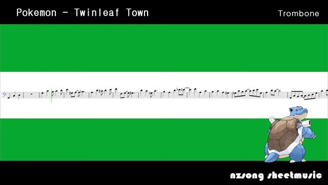 Trombone - Twinleaf Town Theme - Pokemon (Sheet Music) смотреть онлайн