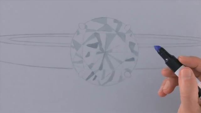 How to Draw a Blue Diamond Ring - Wie man einen blauen Diamant-Ring zeichnet смотреть онлайн