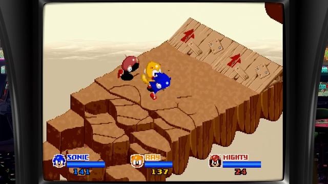 SegaSonic The Hedgehog: 3 Player Arcade playthrough смотреть онлайн